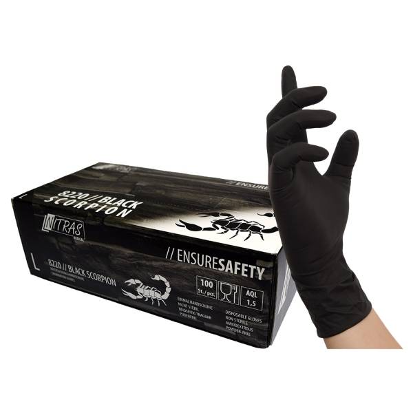 BLACK Latex Handschuhe Grösse M – Amanda Nails & Beauty GmbH